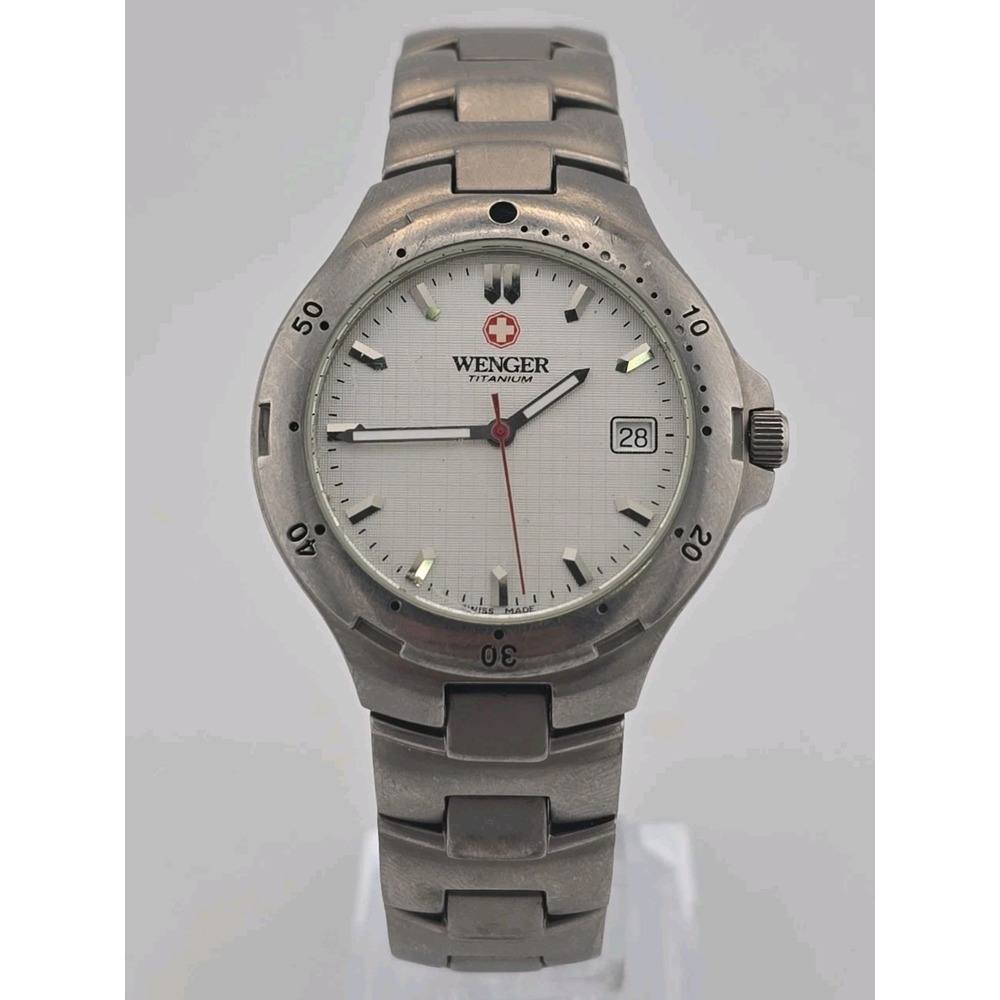 Wenger Swiss Army - Mens 38mm Slim Watch - W9950 - ALL Titanium - FLAWS READ